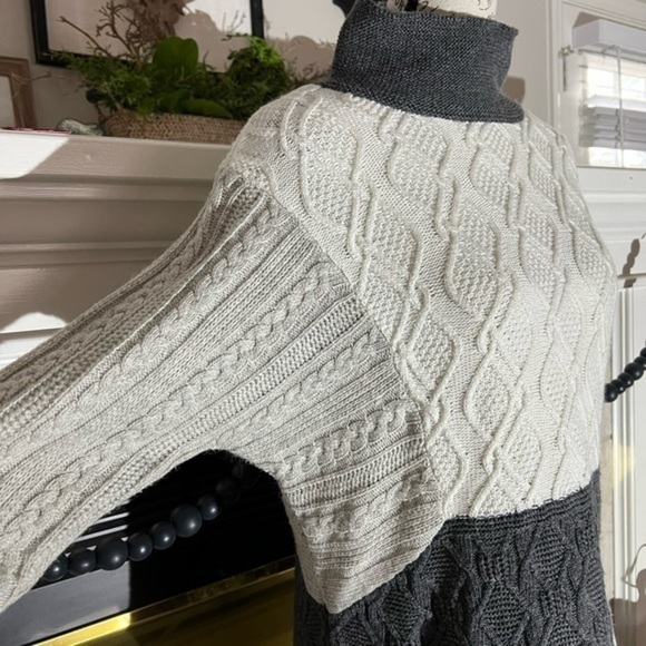 ORLY Block Color Cable Mock Turtleneck Sweater - Picture 7 of 14